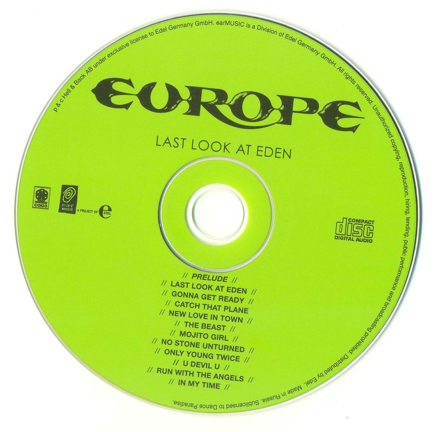 Europe  Last Look At Eden : CD  rus